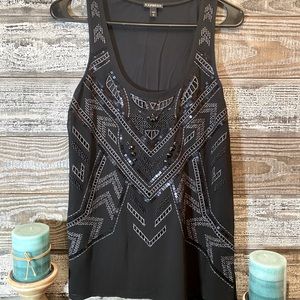 Express Women’s Dress Tank with bead detail,  Size: Small